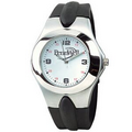 Men's Sports Series Watch w/Silver Case & Rubberized Band